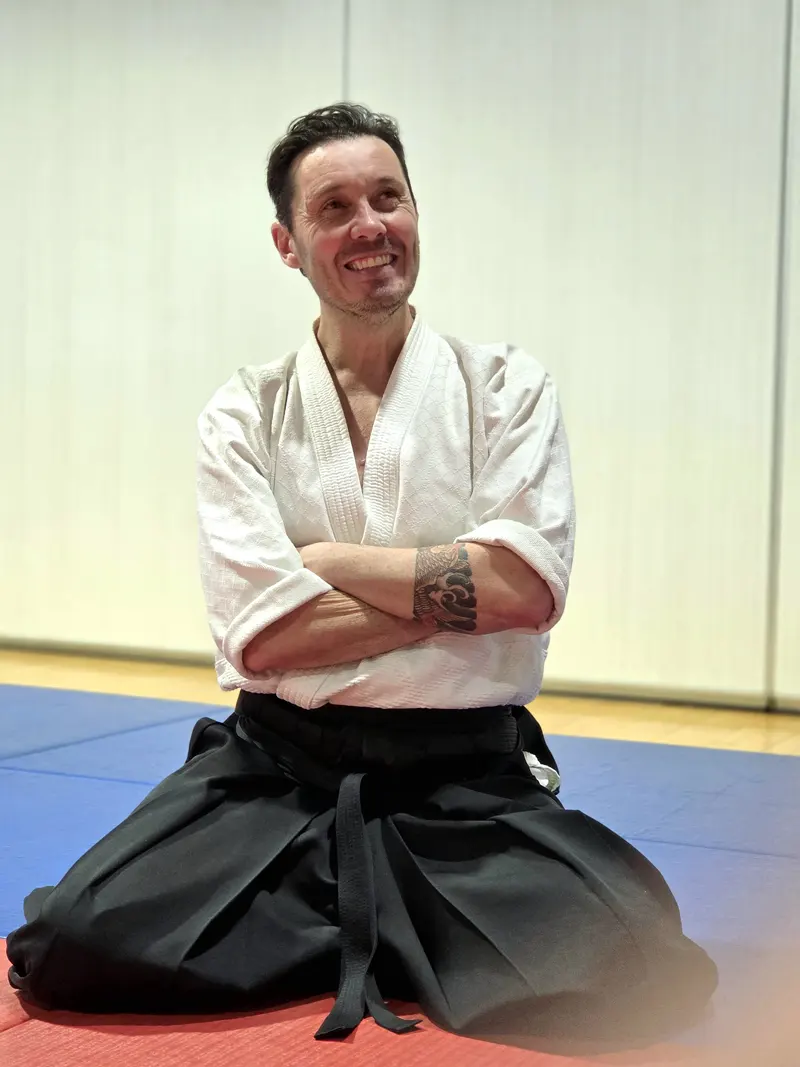 Julien en pratique d'aïkido
